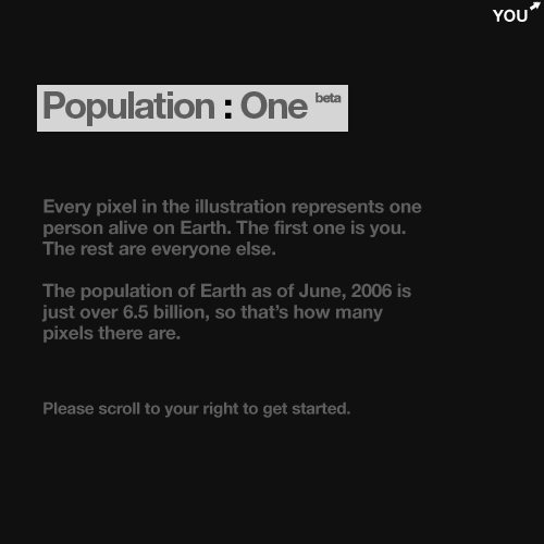 Lidská populace - 1px = 1člověk